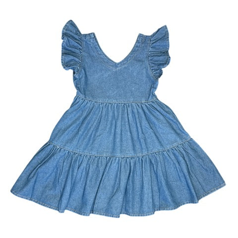 Denim Ruffle Sleeve Dress Toddler (6-7) – Shea Baby