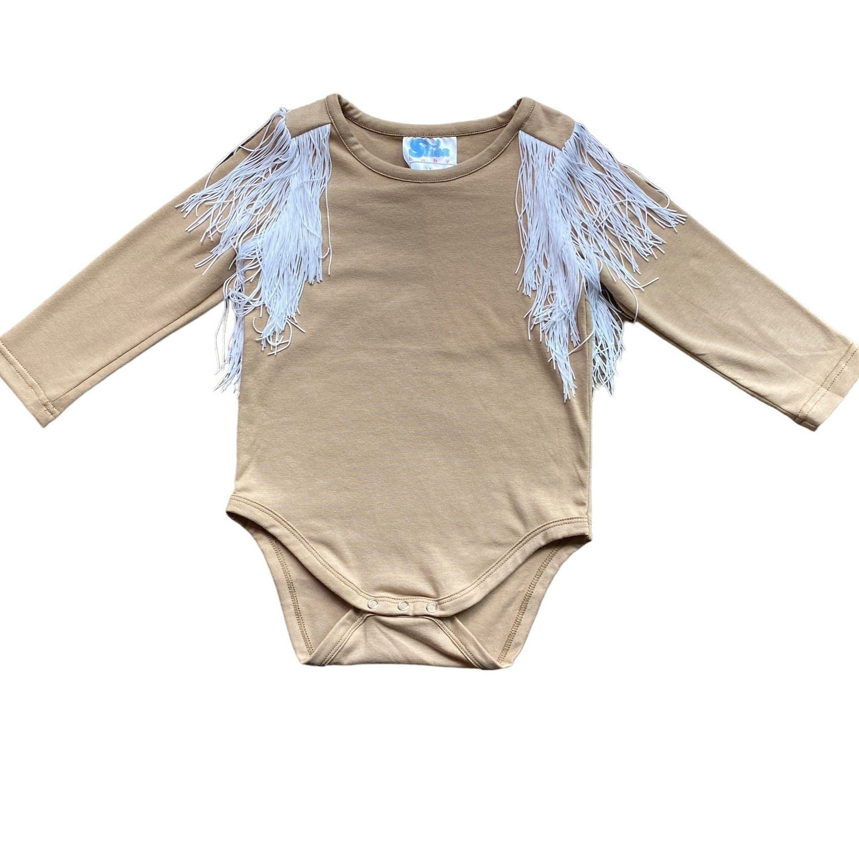 Tan fashion baby onesie