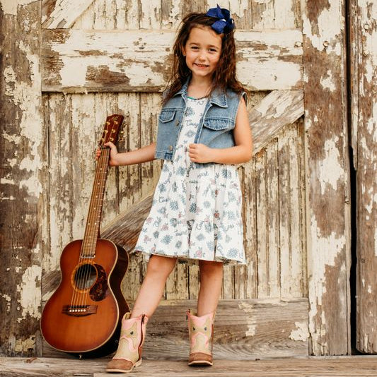 Two PC Retro Cowgirl Vest & Dress Set, (2T-5T) – Shea Baby