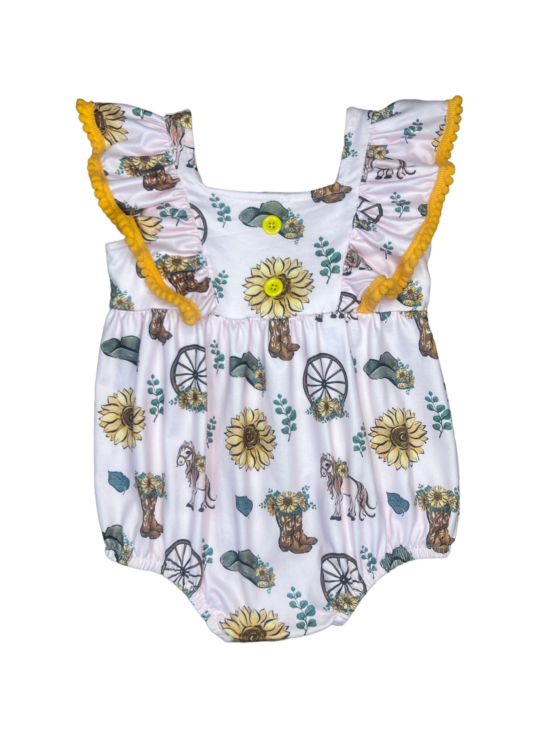 Baby sunflower romper best sale