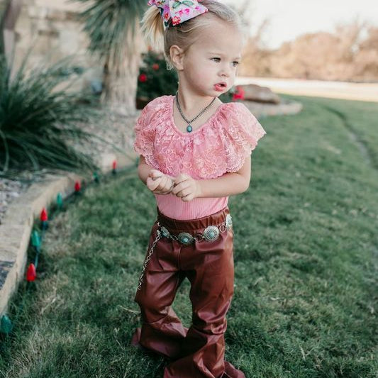 Pink Lace Onesie, (0-18M) – Shea Baby