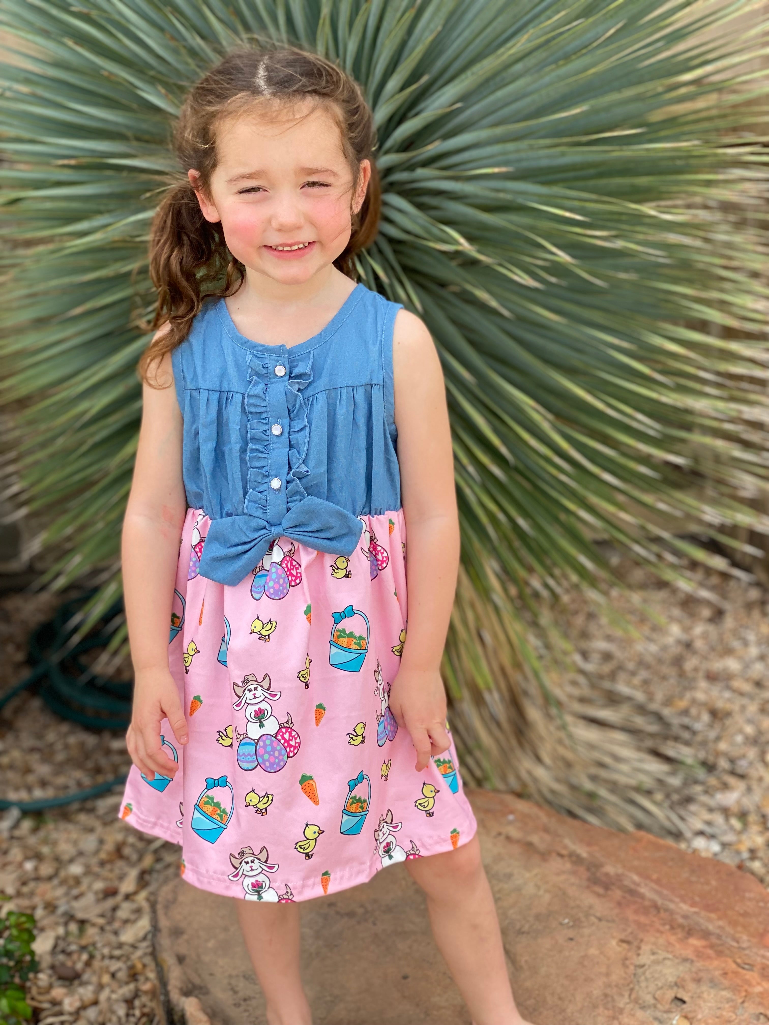 Cowboy Bunny Easter Dress (2T-5T) – Shea Baby