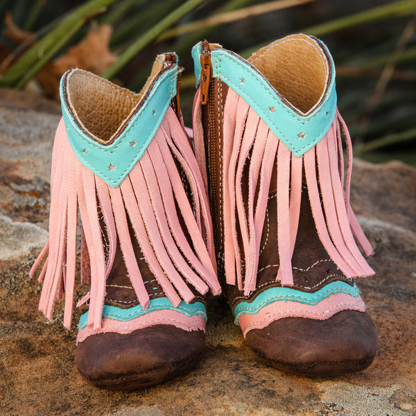 Baby fringe boots best sale