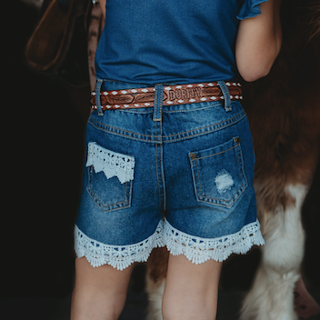 Denim Lace Shorts Baby (0-18) – Shea Baby