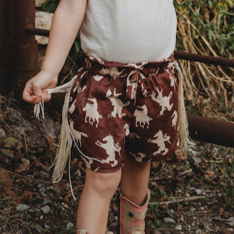 Brown Cowgirl Shorts w/t Fringe (2T-5T) – Shea Baby