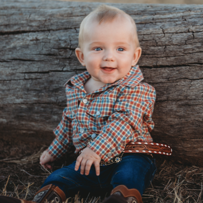 infant dress shirt onesie Swea Pea & Lilli 805 White Poly Cotton Collared Dress Shirt Onesie - Size: 18-24M