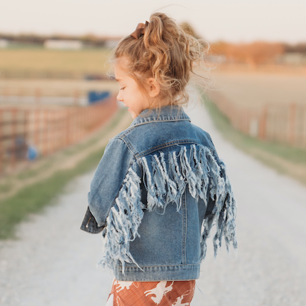 Kids fringe jacket discount