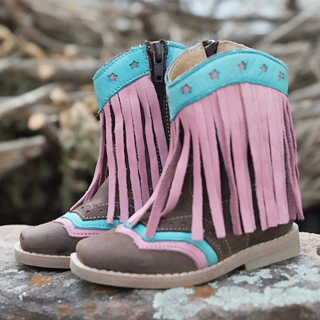 Toddler fringe booties deals